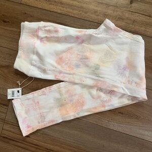 Ribbed Tie-Dye Leggings - Pastel Multi